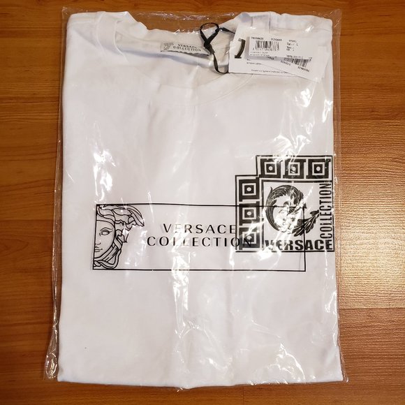 Versace Collection Men's Slim Fit White T-Shirt - Picture 6 of 6